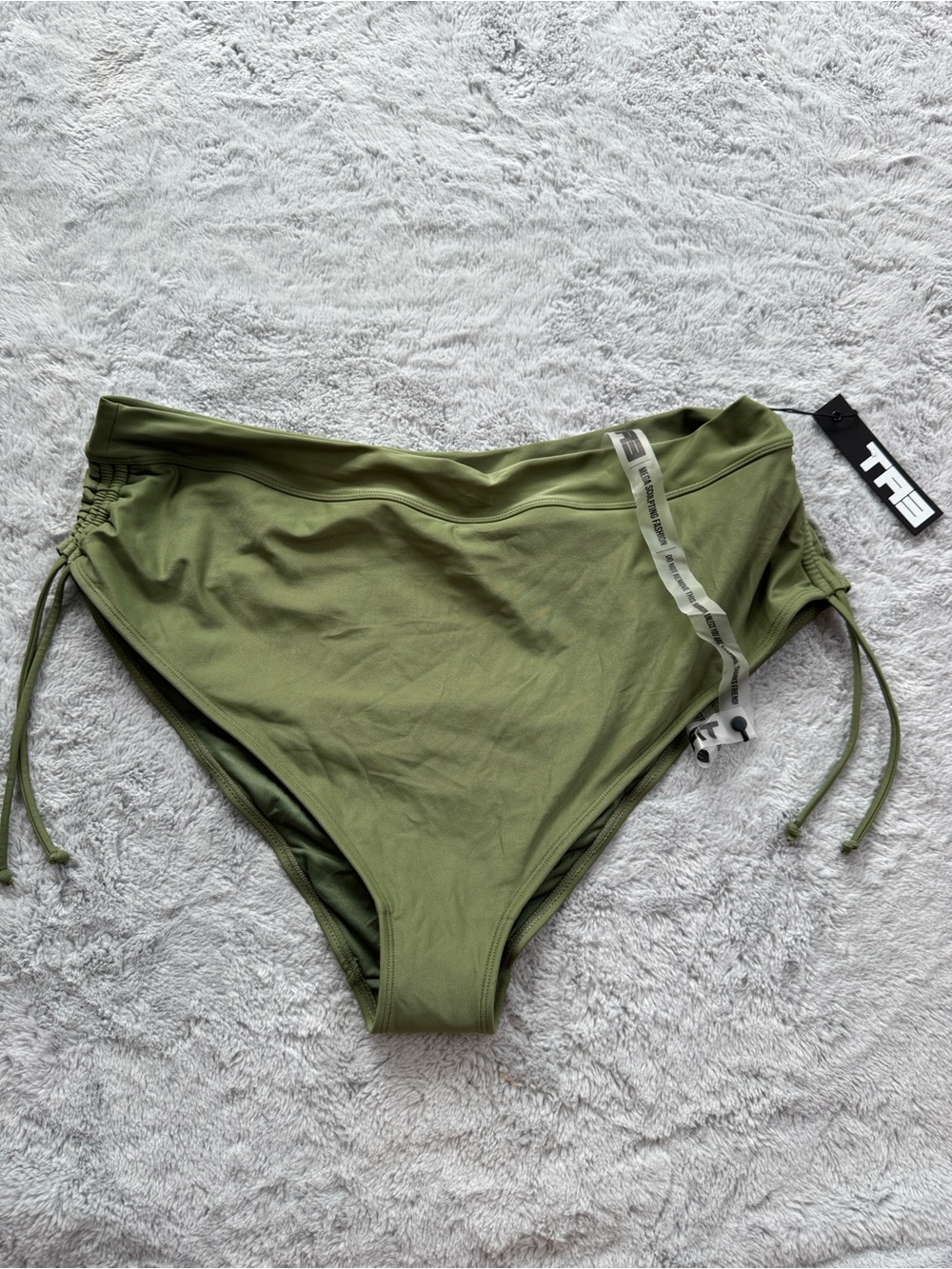 TA3 Cinchy Bikini Bottom Martini Olive 2X